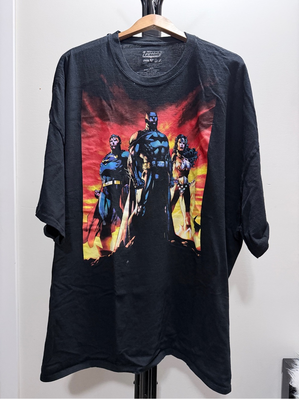 Justice League Superheroes Graphic Tee - Black SZ 5XL